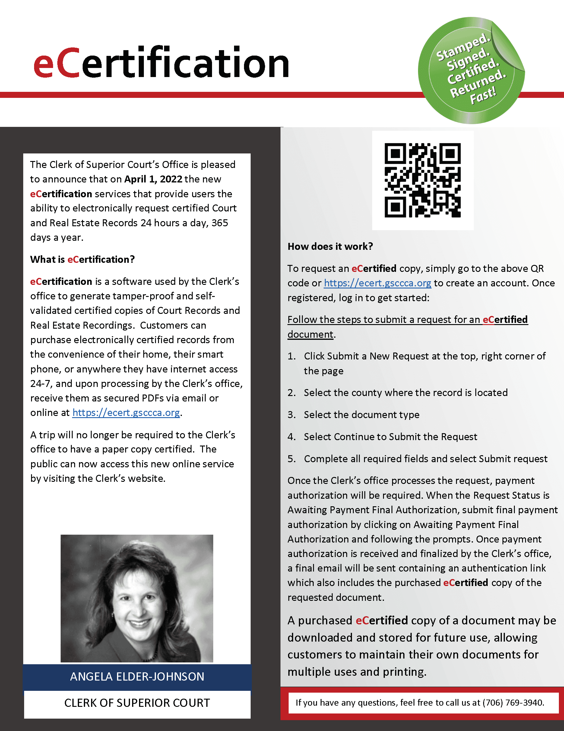 eCertification Flyer