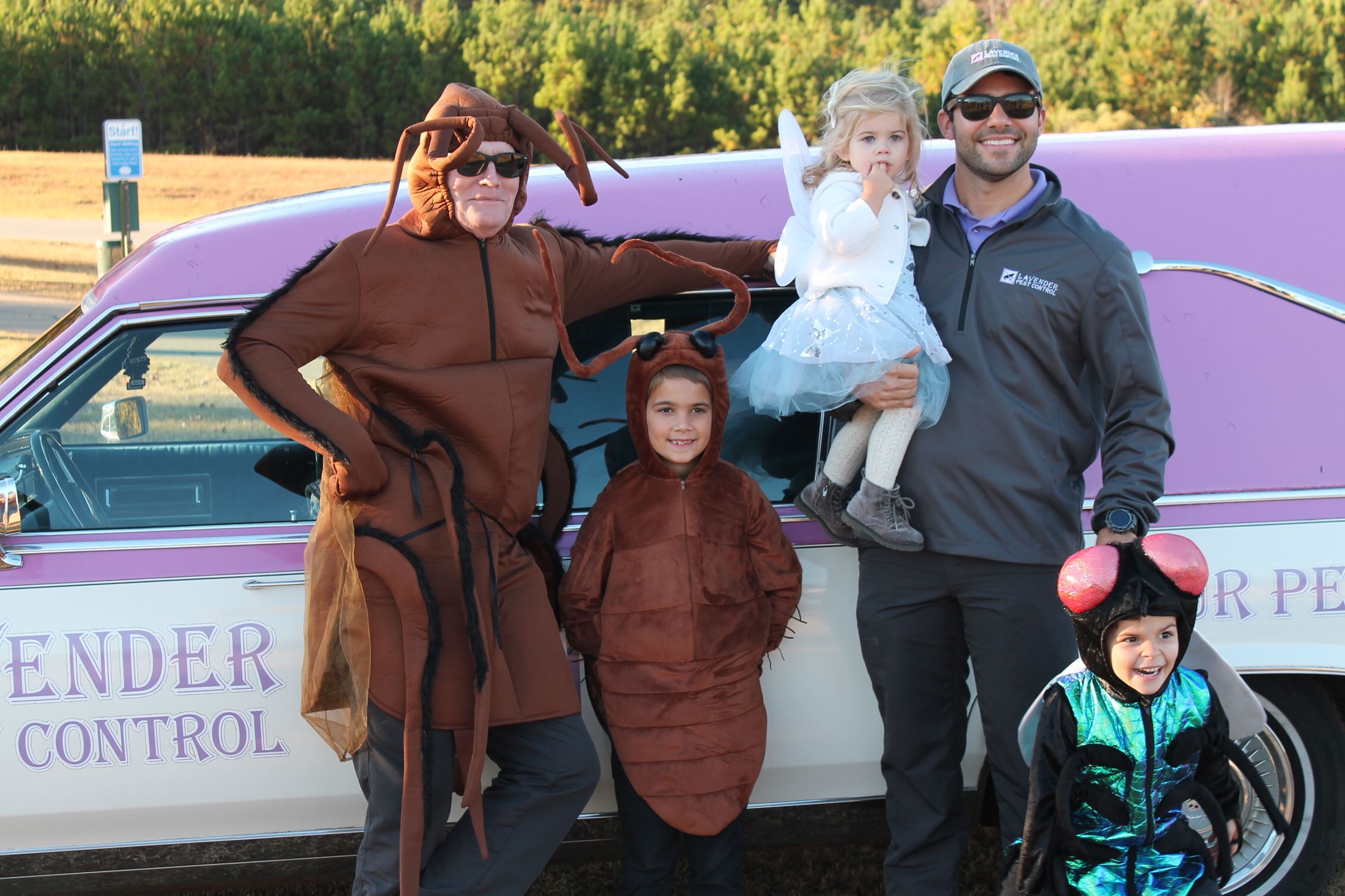 trick or treat trail sponsor dressed as insects