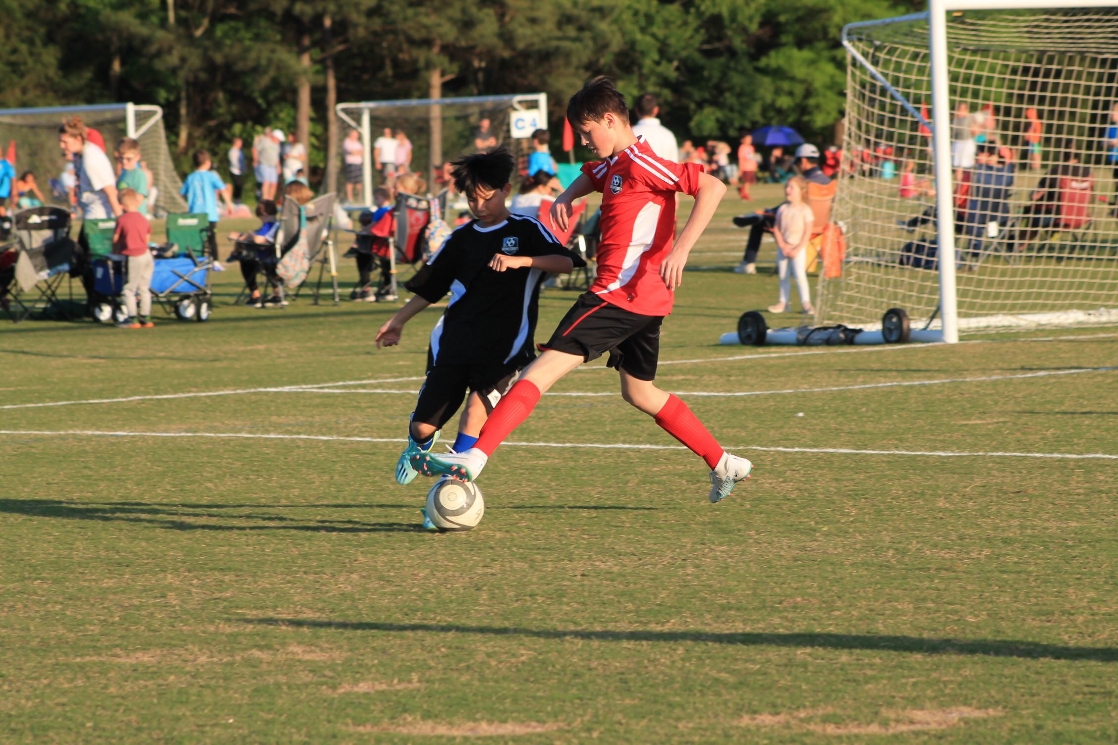 boys playing soccer