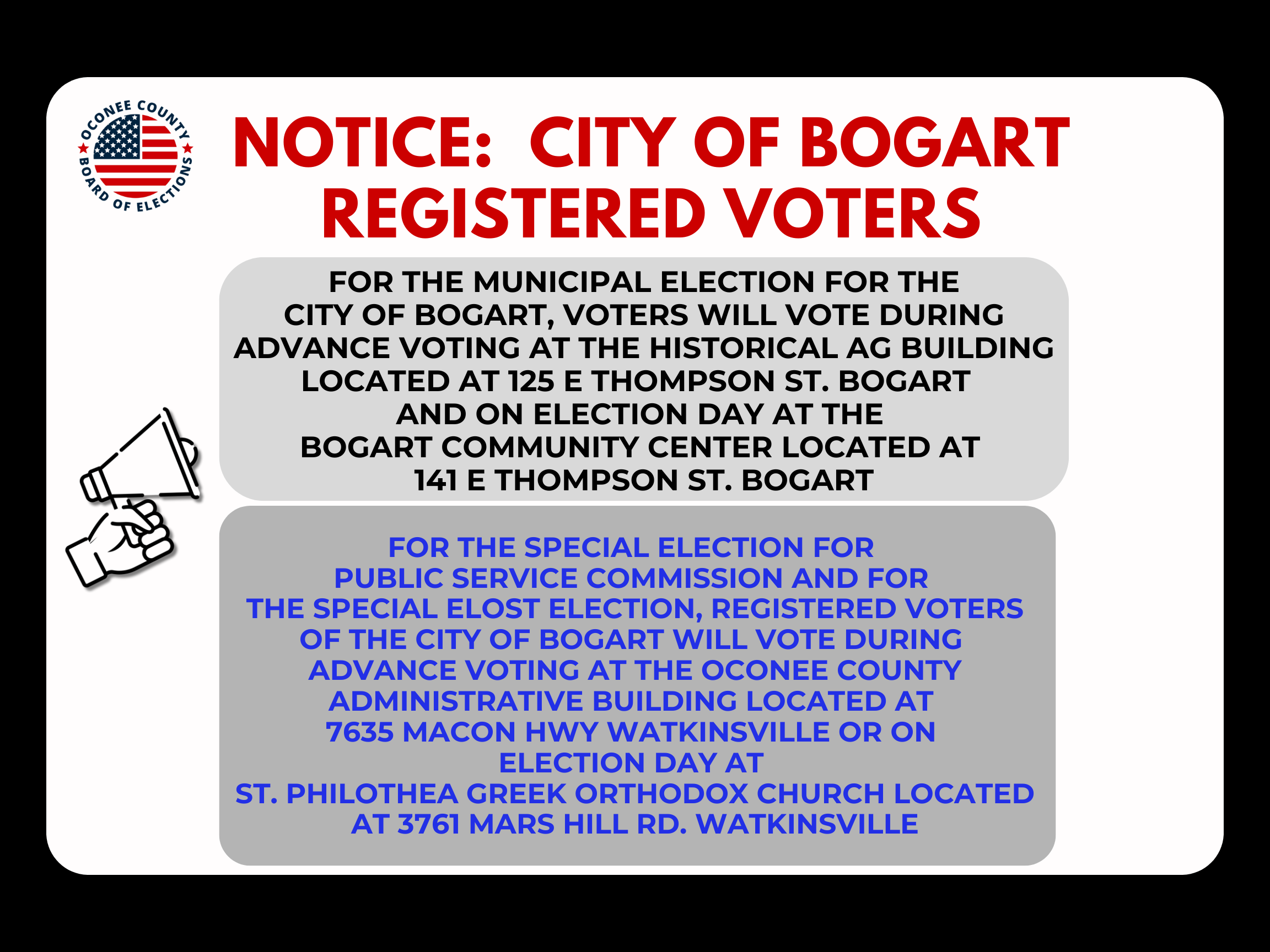 City of Bogart Notice
